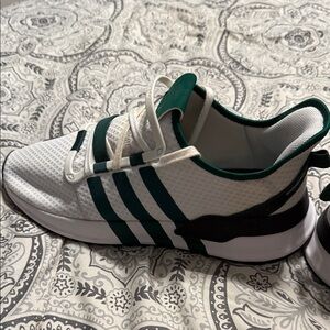 adidas White and Green Athletic Shoes
